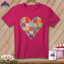 MyDesigns Physical Item S / Berry Colorful Quilted Heart ~ Relaxed Fit Tee