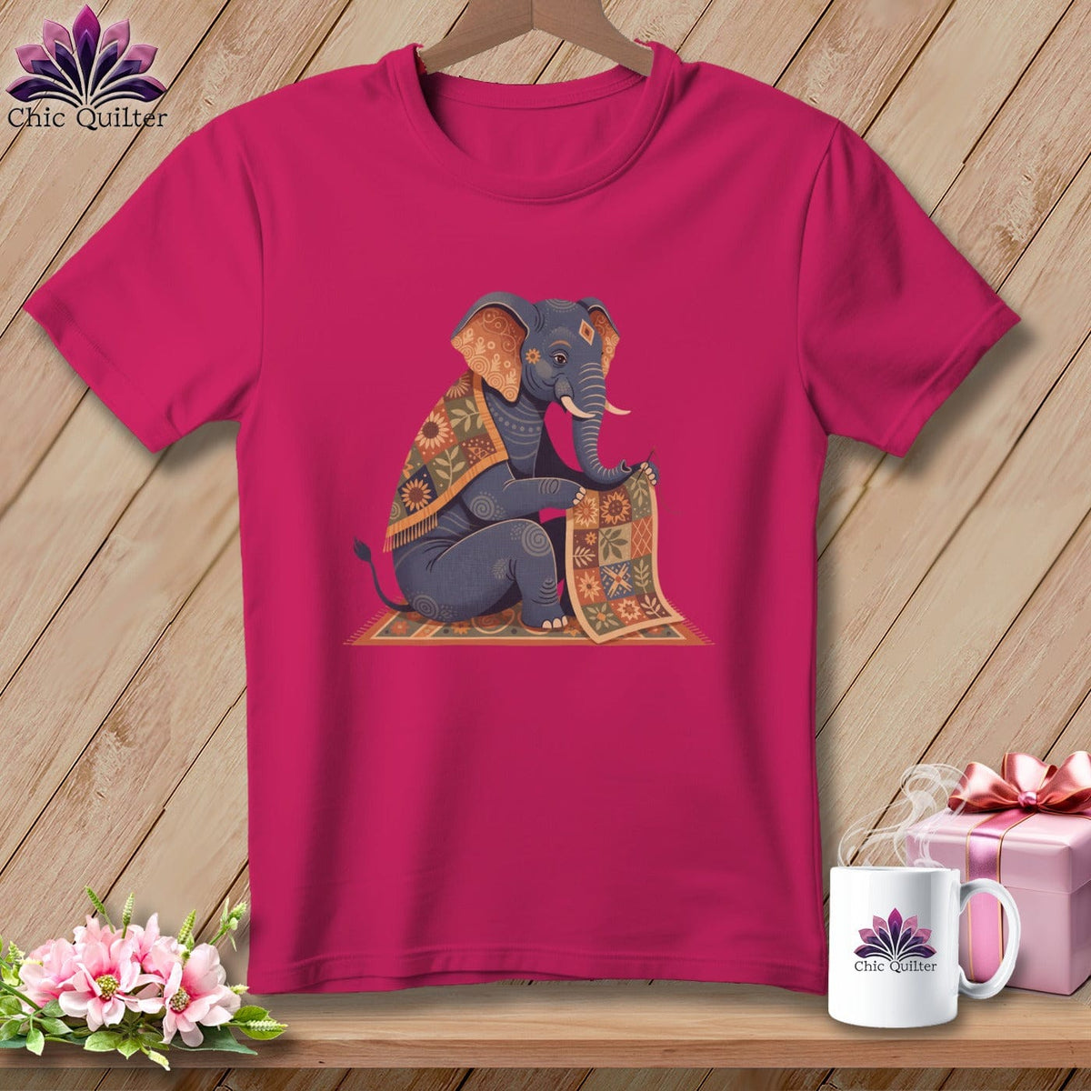 MyDesigns Physical Item S / Berry Elephant Emperor Stitcher ~ Relaxed Fit Tee
