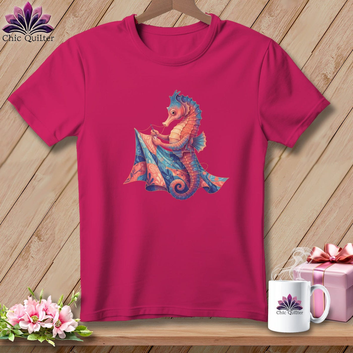 MyDesigns Physical Item S / Berry Flippin Around Quilter ~ Relaxed Fit Tee