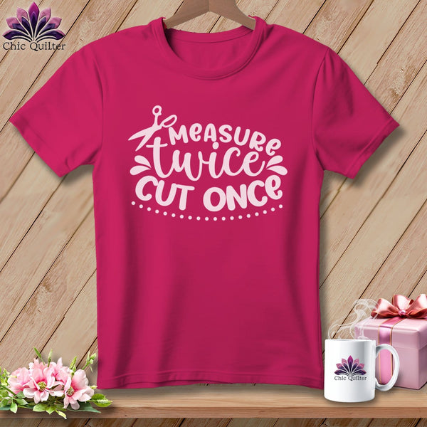 MyDesigns Physical Item S / Berry Measure Twice Cut Once ~ Relaxed Fit Tee