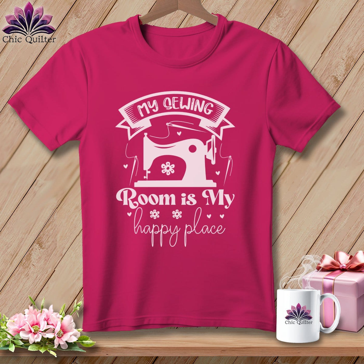 MyDesigns Physical Item S / Berry My Sewing Room Is My Happy Place ~ Relaxed Fit Tee
