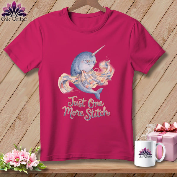 MyDesigns Physical Item S / Berry Narwhal Stitching ~ Relaxed Fit Tee
