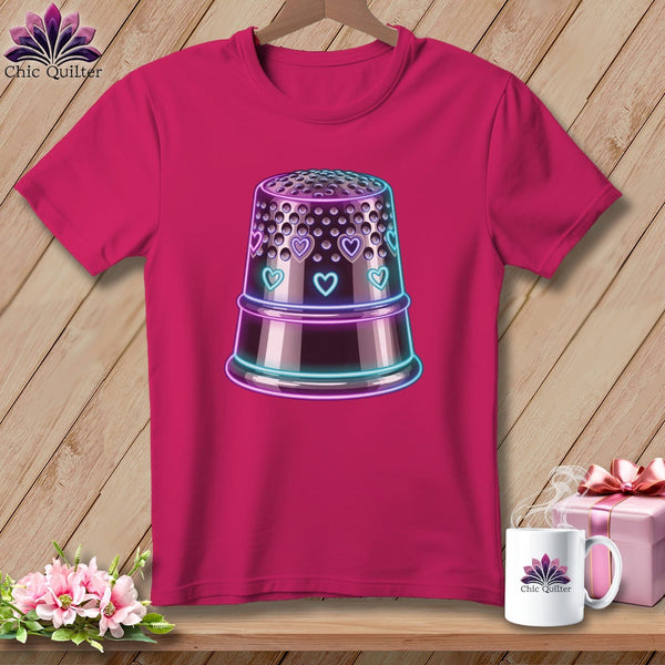 MyDesigns Physical Item S / Berry Neon Heart Thimble ~ Relaxed Fit Tee