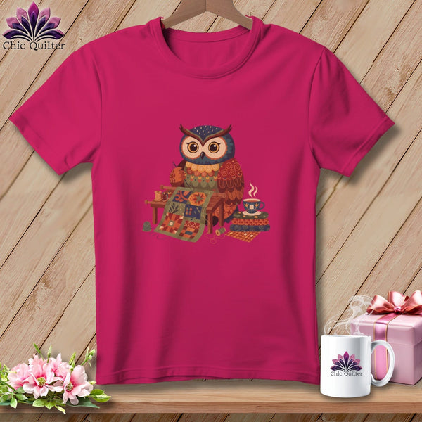 MyDesigns Physical Item S / Berry Owlways Ready for Tea & Quilts ~ Relaxed Fit Tee