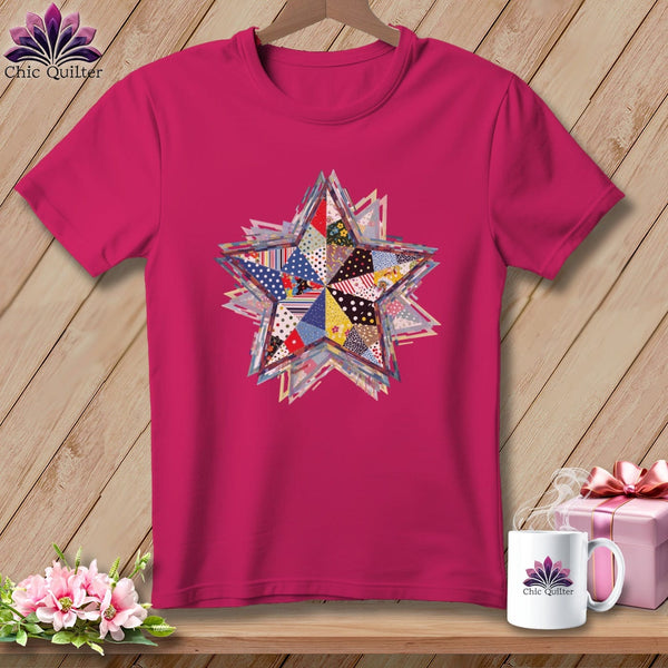 MyDesigns Physical Item S / Berry Patchwork Star ~ Relaxed Fit Tee
