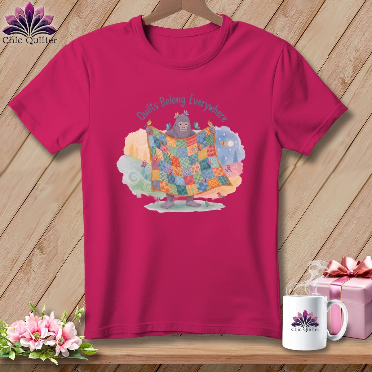 MyDesigns Physical Item S / Berry Quilts Belong Everywhere! ~ Relaxed Fit Tee