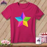 MyDesigns Physical Item S / Berry Rainbow Star ~ Relaxed Fit Tee
