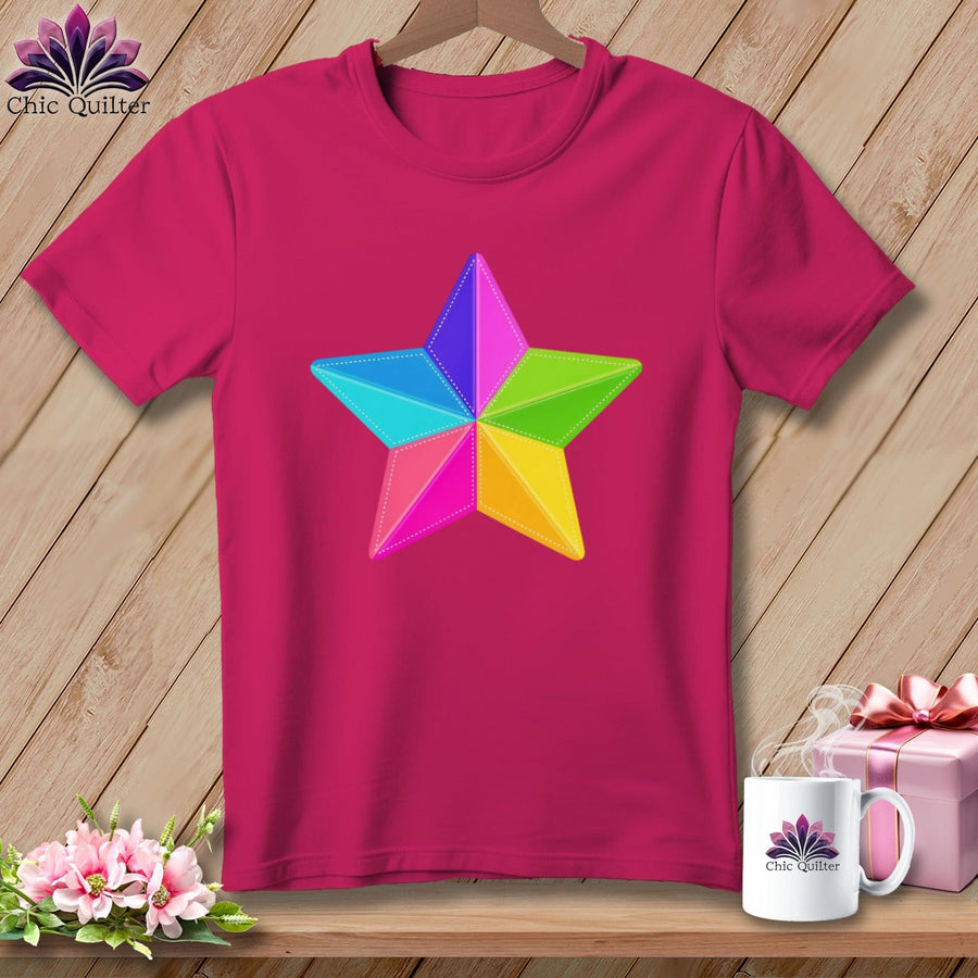 MyDesigns Physical Item S / Berry Rainbow Star ~ Relaxed Fit Tee