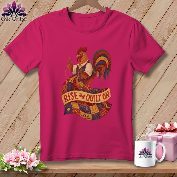 MyDesigns Physical Item S / Berry Rise & Quilt On ~ Relaxed Fit Tee