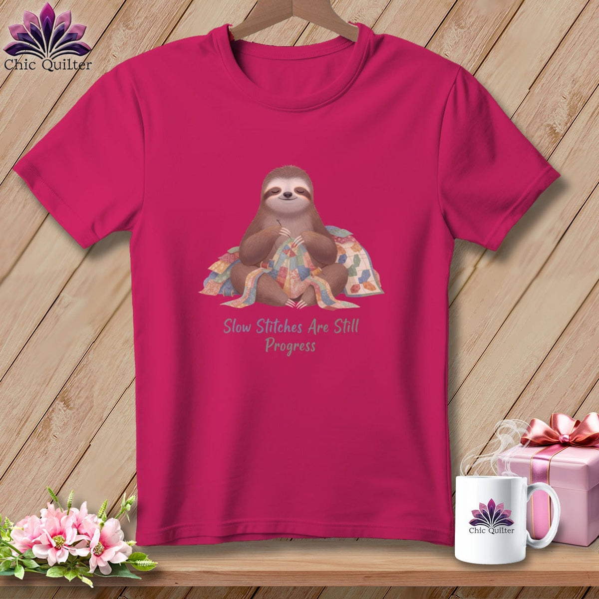 MyDesigns Physical Item S / Berry Stitch Sloth Vibes ~ Relaxed Fit Tee