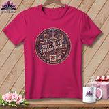 MyDesigns Physical Item S / Berry Stitched By Strong Women 250 Years of American Quilting ~ Relaxed Fit Tee