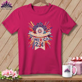 MyDesigns Physical Item S / Berry Stitching The Celebration America 250 Quilter ~ Relaxed Fit Tee