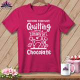 MyDesigns Physical Item S / Berry Weekend Forecast Quilting With a Chance of Chocolate ~ Relaxed Fit Tee