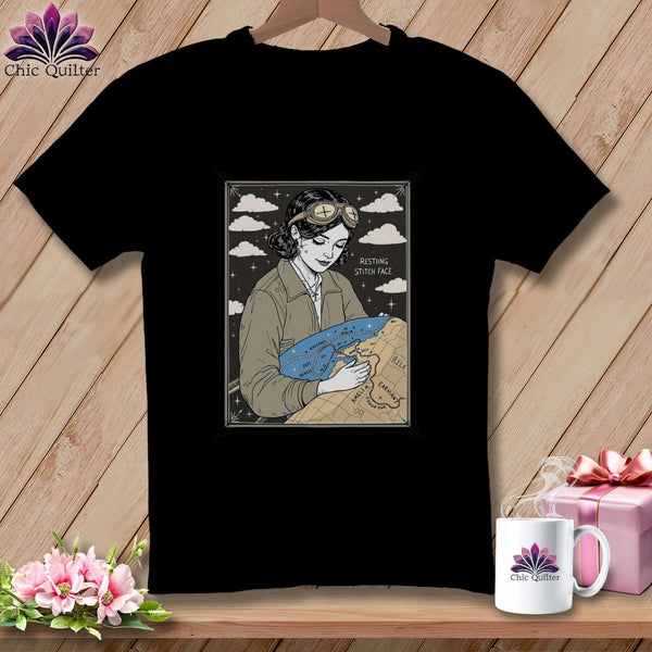 MyDesigns Physical Item S / Black Amelia SewHearts - Resting Stitch Face ~ Premium Tee
