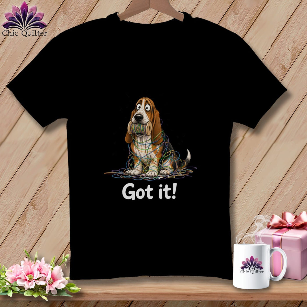 MyDesigns Physical Item S / Black Basset Hound Helper ~ Premium Tee