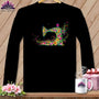 MyDesigns Physical Item S / Black Bloomwhirl ~ April Design ~ Windy Stitches Collection (March Start) ~ Premium Long Sleeve Tee