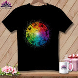 MyDesigns Physical Item S / Black Bright Mandala ~ Relaxed Fit Tee