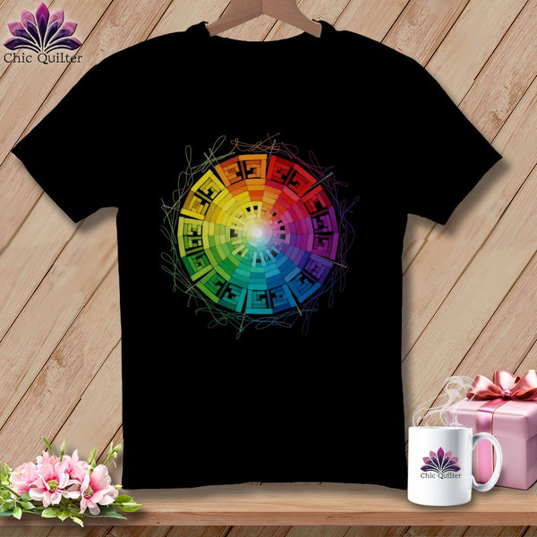 MyDesigns Physical Item S / Black Bright Mandala ~ Relaxed Fit Tee