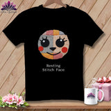 MyDesigns Physical Item S / Black Cheeky - Resting Stitch Face ~ Relaxed Fit Tee