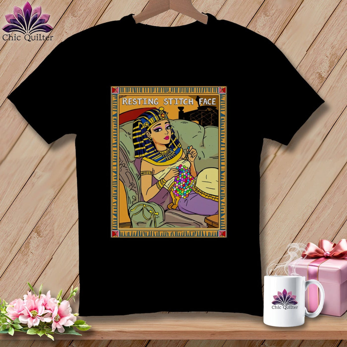 MyDesigns Physical Item S / Black Cleo Patch Ra - Resting Stitch Face ~ Relaxed Fit Tee
