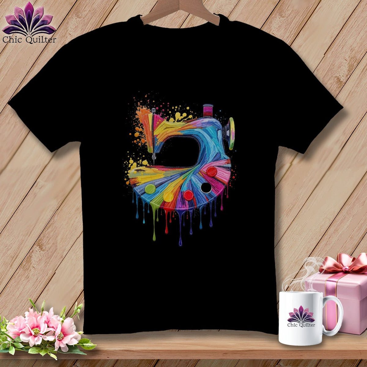 MyDesigns Physical Item S / Black Dripping Stitches ~ Relaxed Fit Tee