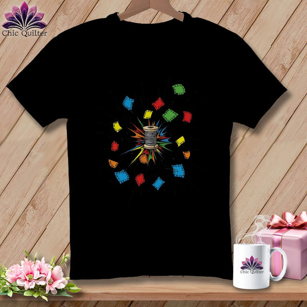 MyDesigns Physical Item S / Black Exploding Patches ~ Relaxed Fit Tee