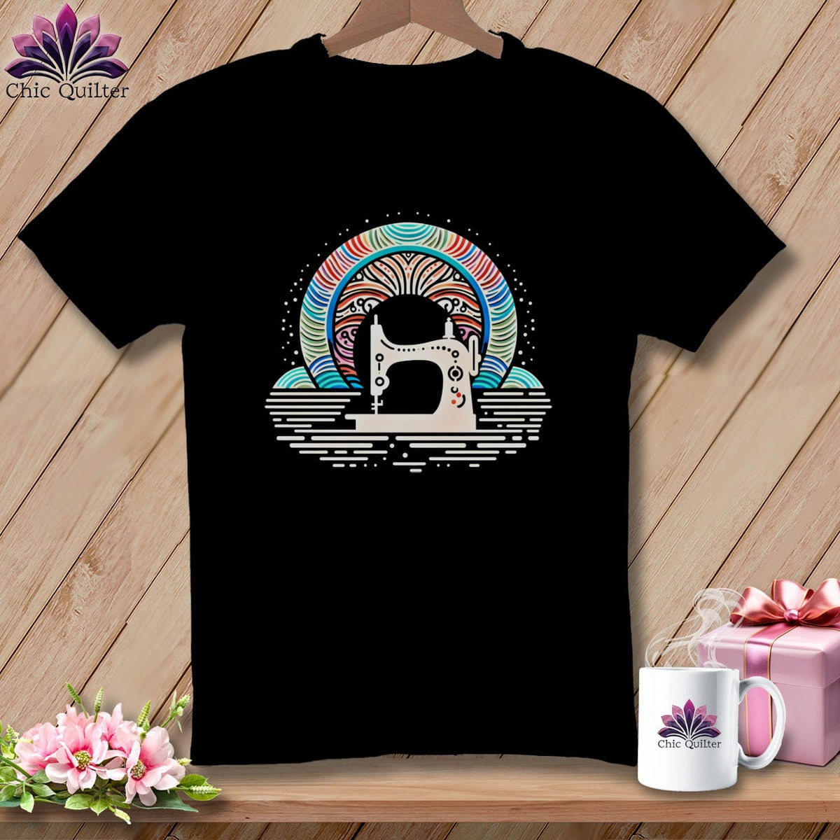 MyDesigns Physical Item S / Black Feathered Stitches ~ Relaxed Fit Tee