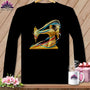MyDesigns Physical Item S / Black Firework Burst ~ July Design ~ Windy Stitches Collection (June Start) ~ Premium Long Sleeve Tee