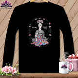 MyDesigns Physical Item S / Black Fray-da Kahio - Resting Stitch Face ~ Long Sleeve Tee