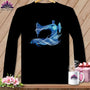 MyDesigns Physical Item S / Black Frostwind Swirl ~ January Design ~ Windy Stitches Collection (December Start) ~ Premium Long Sleeve Tee
