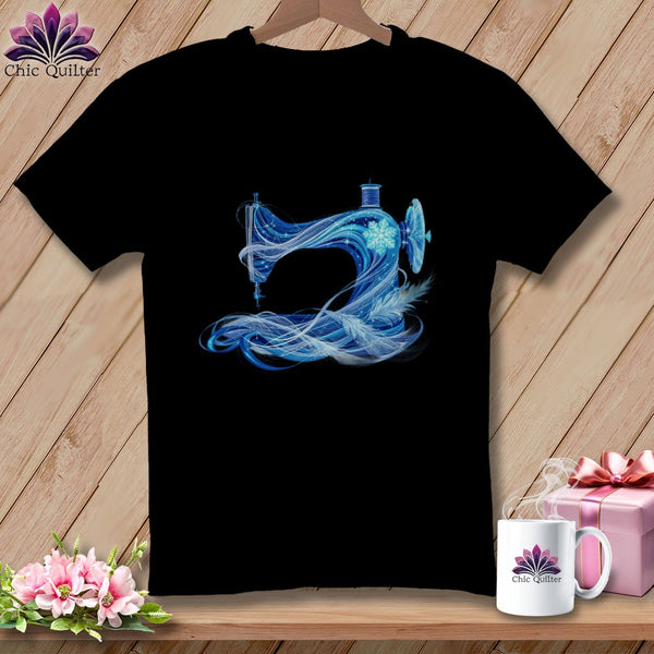 MyDesigns Physical Item S / Black Frostwind Swirl ~ January Design ~ Windy Stitches Collection (December Start) ~ Premium Tee