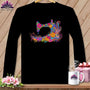 MyDesigns Physical Item S / Black Garden Gale ~ May Design ~ Windy Stitches Collection (April Start) ~ Premium Long Sleeve Tee