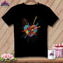 MyDesigns Physical Item S / Black Heart Burst ~ Relaxed Fit Tee