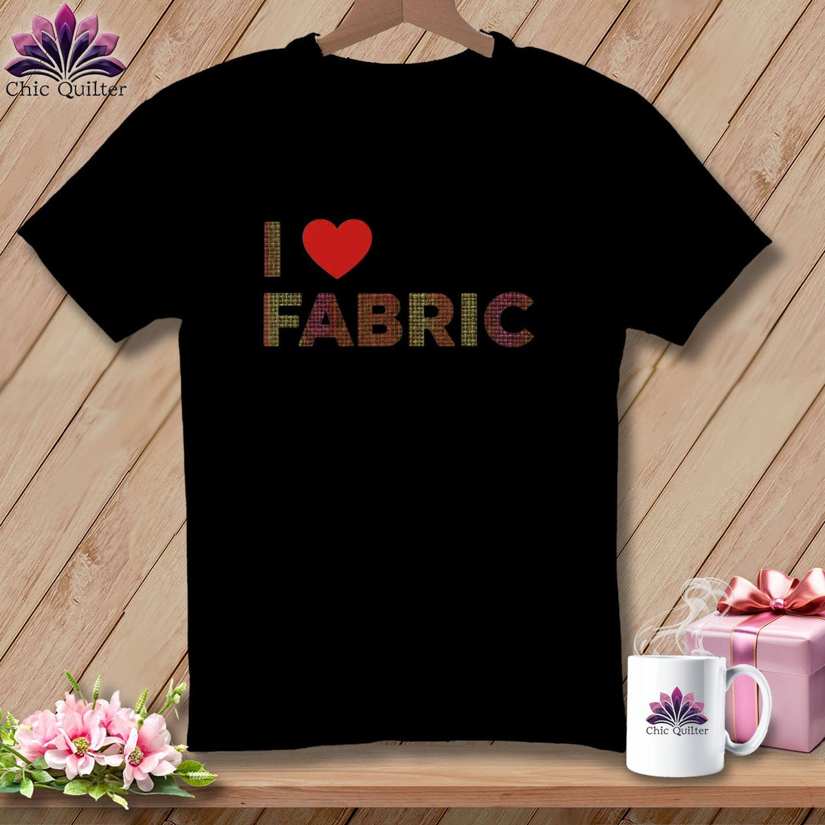 MyDesigns Physical Item S / Black I ❤️ Fabric ~ Relaxed Fit Tee