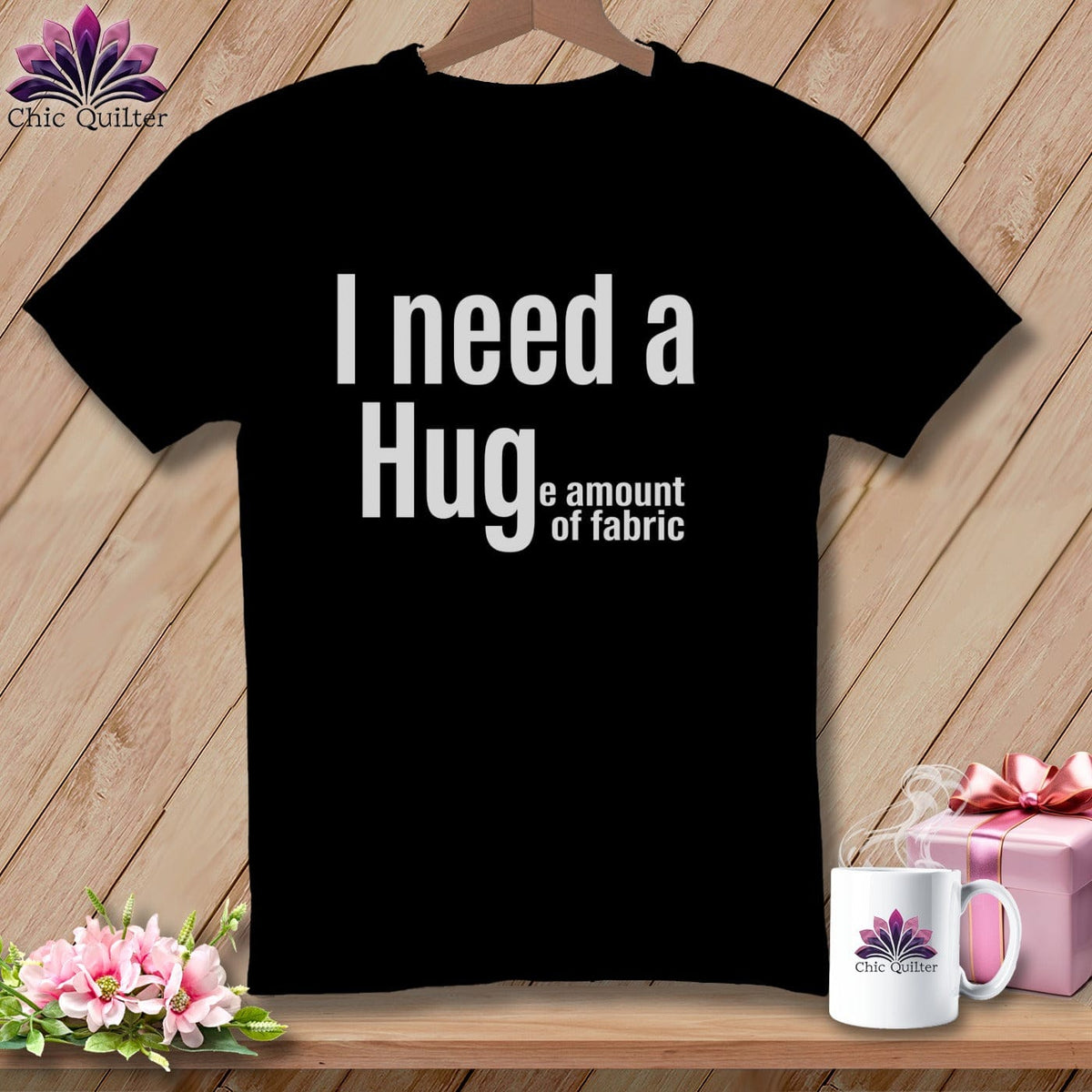 MyDesigns Physical Item S / Black I Need a Hug(e Amount of Fabric) ~ Relaxed Fit Tee