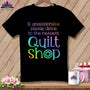 MyDesigns Physical Item S / Black If Unresponsive Please Drive to Nearest Quilt Shop ~ Relaxed Fit Tee