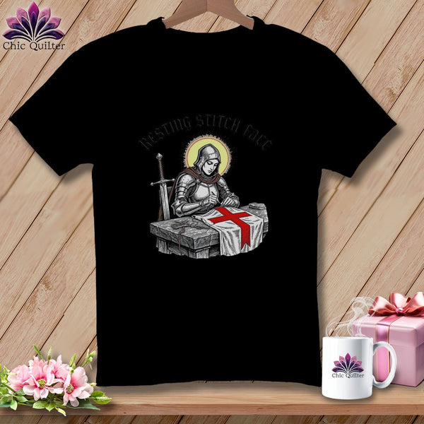 MyDesigns Physical Item S / Black Joan of Sew - Resting Stitch Face ~ Premium Tee