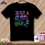 MyDesigns Physical Item S / Black Just a Man Who Loves to Quilt ~ Relaxed Fit Tee
