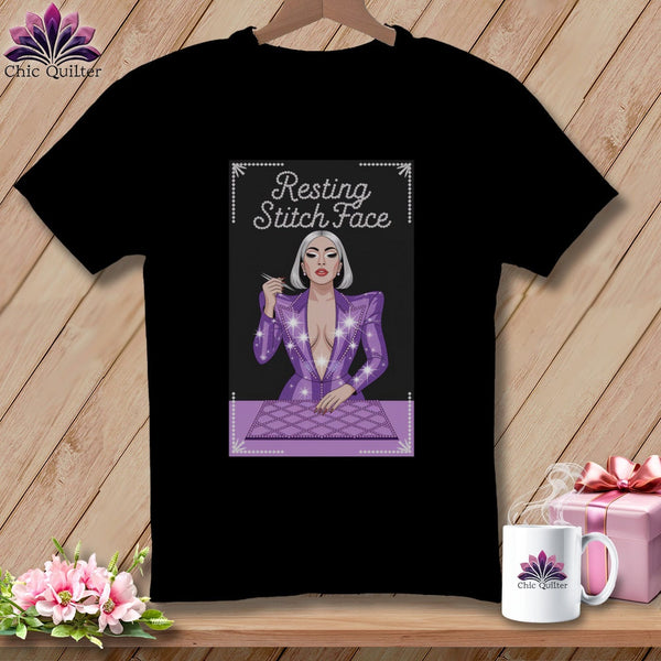 MyDesigns Physical Item S / Black Lacy Gagga - Resting Stitch Face ~ Relaxed Fit Tee