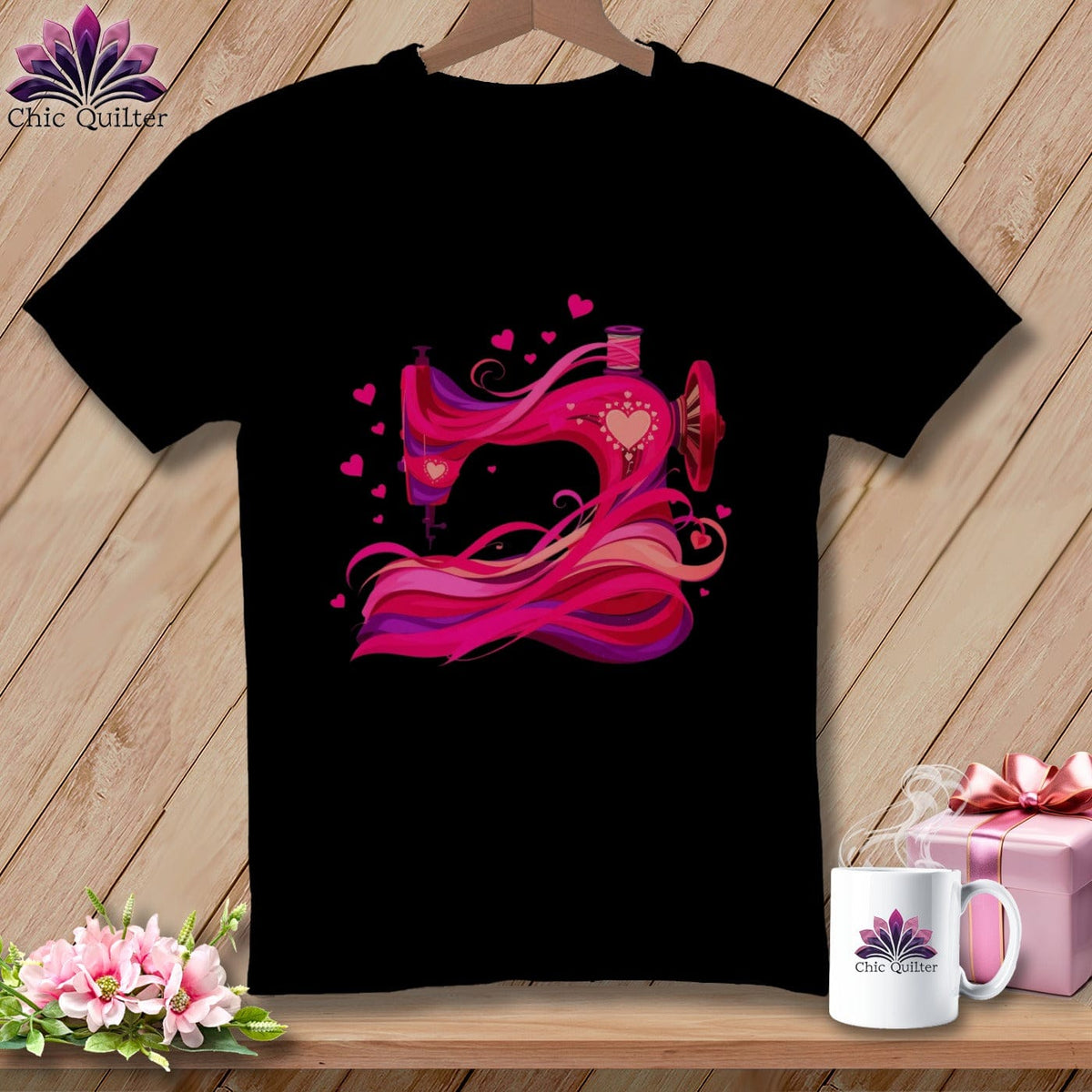 MyDesigns Physical Item S / Black Love Current ~ February Design ~ Windy Stitches Collection (January Start) ~ Premium Tee