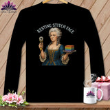 MyDesigns Physical Item S / Black Marie FabCakes-Nette - Resting Stitch Face ~ Long Sleeve Tee