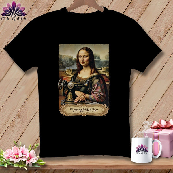 MyDesigns Physical Item S / Black Mona Sewsa - Resting Stitch Face ~ Premium Tee