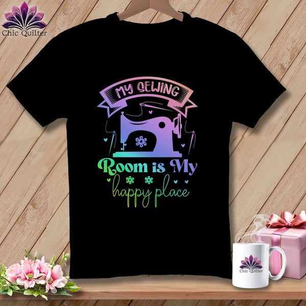 MyDesigns Physical Item S / Black My Sewing Room Is My Happy Place ~ Relaxed Fit Tee