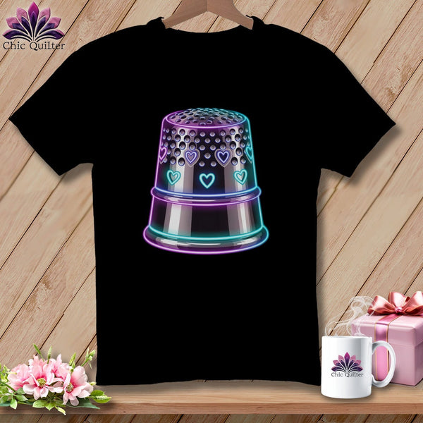 MyDesigns Physical Item S / Black Neon Heart Thimble ~ Relaxed Fit Tee