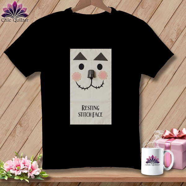 MyDesigns Physical Item S / Black Patch - Resting Stitch Face ~ Relaxed Fit Tee