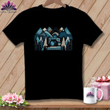 MyDesigns Physical Item S / Black Patchwork Mountain Dreams ~ Relaxed Fit Tee