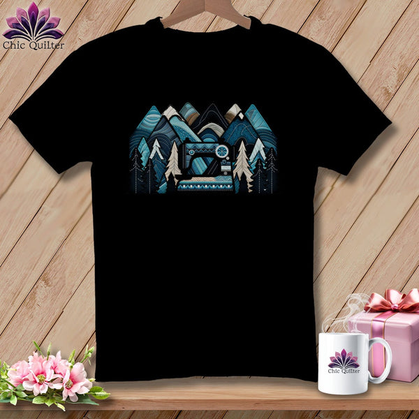 MyDesigns Physical Item S / Black Patchwork Mountain Dreams ~ Relaxed Fit Tee