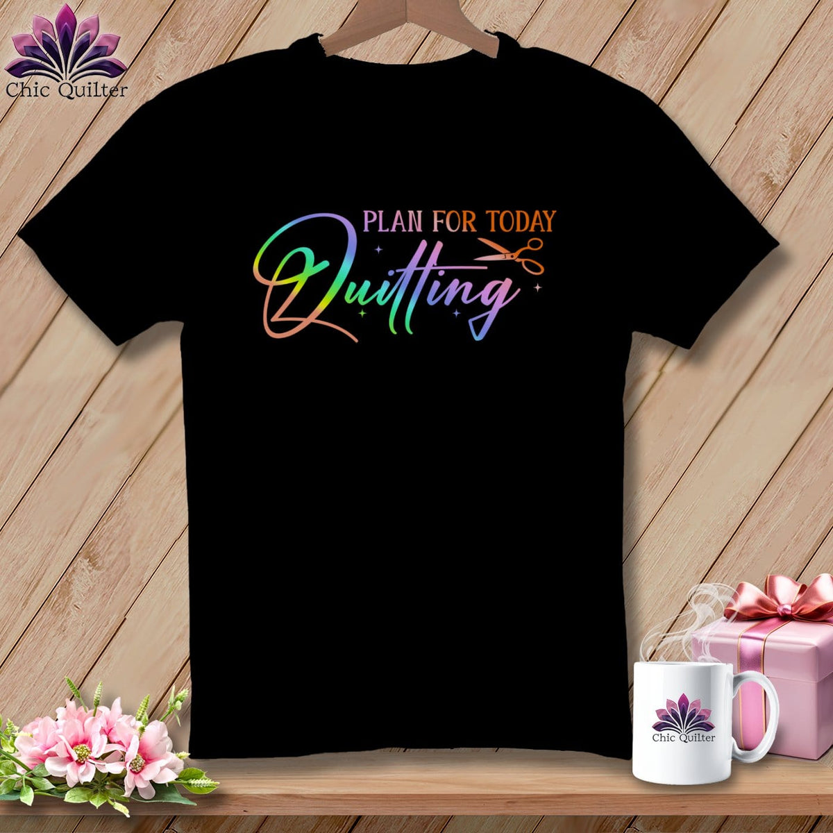 MyDesigns Physical Item S / Black Plan for Today Quilting ~ Relaxed Fit Tee