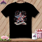 MyDesigns Physical Item S / Black Proud To Quilt In America Tee ~ Celebrating 250 Years ~ Relaxed Fit Tee
