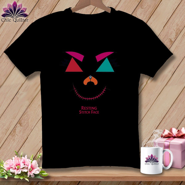 MyDesigns Physical Item S / Black Psychedelic Face - Resting Stitch Face ~ Premium Tee